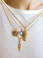 14K Gold Filled Adjustable Necklace With Crystal Birthstone, 12 Gemstone Options