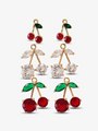 Kimmie Gold Cherry Earring Charms, 2 Sizes