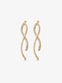 A Pair Of Gold And White Ribbon Tie Earring Charms | Mojo Supply Co