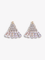 A Pair Of Gold CZ Sparkling Triangle Earring Charms | Mojo Supply Co