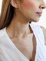 Dainty 14K Gold Filled Heart Necklace or Choker, Polished Or Hammered