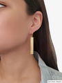 Gold Hoop Chain Tassel Earrings, 3 Style Options