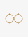 Emery Gold Open Circle CZ Diamond Earring Charms