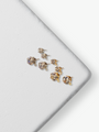 Macy Gold and Silver Classic Round CZ Studs, 2 Sizes