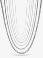 Silver Stainless Steel Adjustable Necklace Collection, 6 Style Options