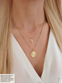 Kyra Gold CZ Heart Medallion Necklace Pendant