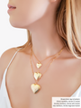 Gold Hearts Necklace Pendant Collection, 19 Style Options