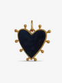 Jennie  Gold and Black Dotted Heart Necklace Pendant