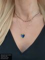 Jennie  Gold and Black Dotted Heart Necklace Pendant