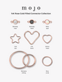 14K Rose Gold Filled Bracelet Charms, 7 Style Options