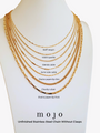 Gold Unfinished Necklace Chain Collection, 6 Stainless Steel Style Options