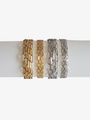 Samone Unfinished Paperclip Bracelet Chain PVD Stainless Steel, Gold and Silver 2 Sizes