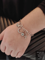 Melissa Moon Bracelet Charm, Hammered Gold or Silver