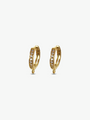 Cora Gold CZ Studded Hoops