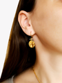 Zora Oval Textured Earring Charms