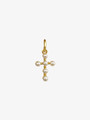 Dainty Pearl Cross Pendant