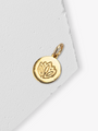 Dainty Scout Gold Coin Necklace Pendant Featuring Lotus Flower Design In The Middle | Mojo Supply Co