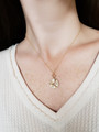 Phoebe Pink Gold Baguette Connector Necklace Pendant