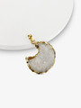 Jasmine Gold Crystal Clear Moon Necklace Pendant