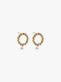 Rayne Gold Sparkling Circle Studs