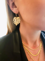 Giovanna Gold Tropical Leaf Earring Charms