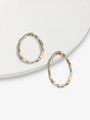 Linn Gold Hammered Oval Earring Charms