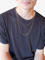 Men's Gold Stainless Steel Cable Necklace