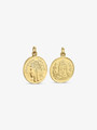 Two Cadence Double Sided Greek Pendants Vintage Gold Textured Coin Charms For Necklaces And Chokers | Mojo Supply Co