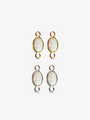 Liva Gold Oval Opal Connector Earring Charms