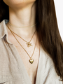 Woman Wearing Finley Gold Unicorn Necklace Pendant