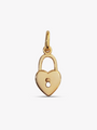 Waverly Dainty Gold Key Heart Necklace Pendant