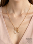 Joy Gold Birthstone Necklace Pendant, 12 Colors