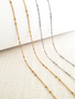 Finn Unfinished PVD Stainless Steel Beaded Satellite Chain, Gold or Silver
