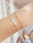 Avis Cross Bracelet Connector, Gold Filled or Sterling Silver