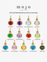 14K Gold Filled Berkeley Birthstone CZ Bracelet Charm, 13 Colors