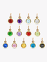 14K Gold Filled Berkeley Birthstone CZ Bracelet Charm, 13 Colors