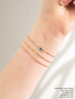 14K Gold Filled Berkeley Birthstone CZ Bracelet Connectors, 3mm and 4mm
