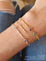 14K Gold Filled Berkeley Birthstone CZ Bracelet Connectors, 3mm and 4mm