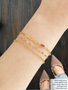 Steff Unfinished Gold Enamel Sequin Bracelet Chain, 7 Color Options PVD Stainless Steel