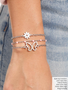 Eliza Unfinished Gold And Silver PVD Stainless Steel Enamel Bracelet Chain, 10 Color Options