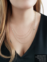 Kimberly Unfinished Beaded Satellite Necklace Chain, Gold Filled or Sterling Silver