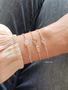 Rylee Unfinished Figaro Bracelet Chain, Gold Filled or Sterling Silver