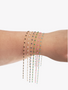 Nikolet Unfinished Beaded Bracelet Chain, Gold Filled 6 Color Options
