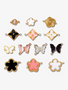 Gold Butterfly and Flower Necklace Connector Collection, 13 Styles PVD Stainless Steel