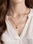 Gold Heart Necklace Pendant Collection, 14 Styles PVD Stainless Steel
