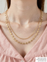 Unfinished Gold Mushroom Necklace Chain, PVD Stainless Steel 4 Color Options
