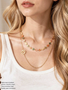 Unfinished Gold Mushroom Necklace Chain, PVD Stainless Steel 4 Color Options