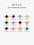 Alix Gold Filled CZ Diamond Birthstone Connectors, 3mm and 4mm