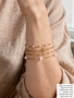 Unfinished Bar Diamond and Circle Bracelet Chains, PVD Stainless Steel