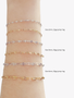 Steff PVD Stainless Steel Unfinished Sequin Bracelet Chain, 3 Sizes